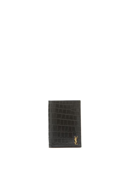 Saint Laurent 607659 DZEDW1000 Monogram Passport Case SAINT LAURENT | 607659 DZEDW1000